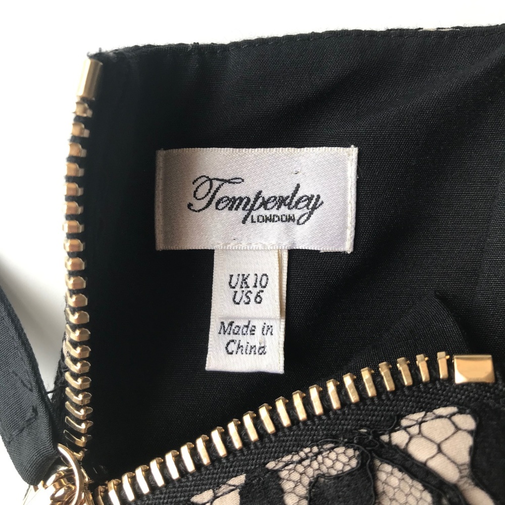 Temperley London Black Lace Bustier Cocktail Dress - Picture 7 of 8